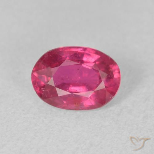 0.98ct Натуральный Светло-красный Рубин, Овал, Чистота VS