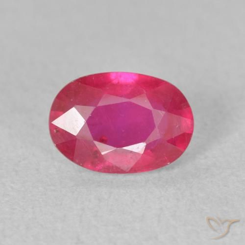 1.01ct Натуральный Светло-красный Рубин, Овал, Чистота VS