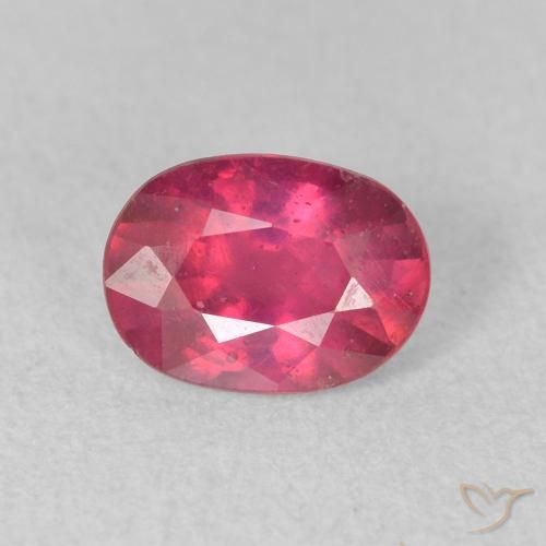 1.08ct Натуральный Розовато-красный Рубин, Овал, Чистота VS