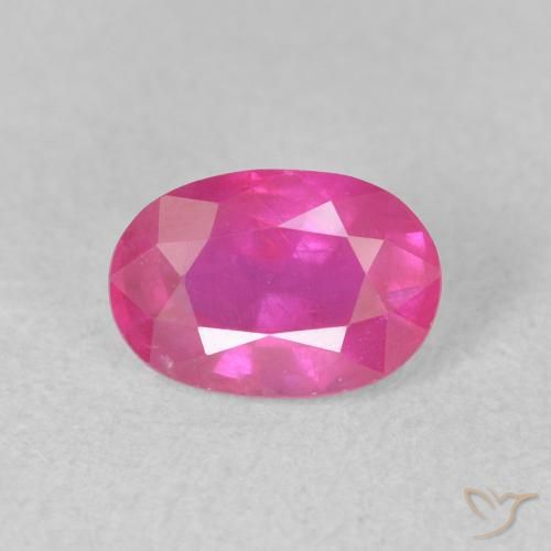 1.18ct Натуральный Темно-пурпурный Рубин, Овал, Чистота VS