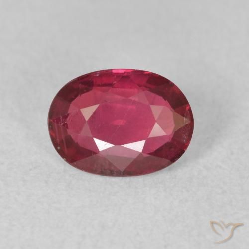 0.85ct Натуральный Джем Красный Рубин, Овал, Чистота VS