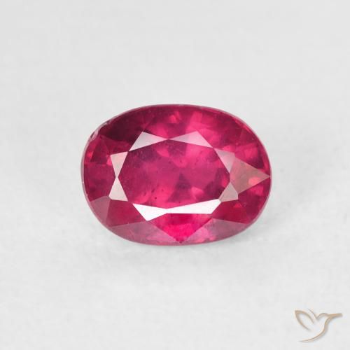 1.29ct Натуральный Светло-красный Рубин, Овал, Чистота VS