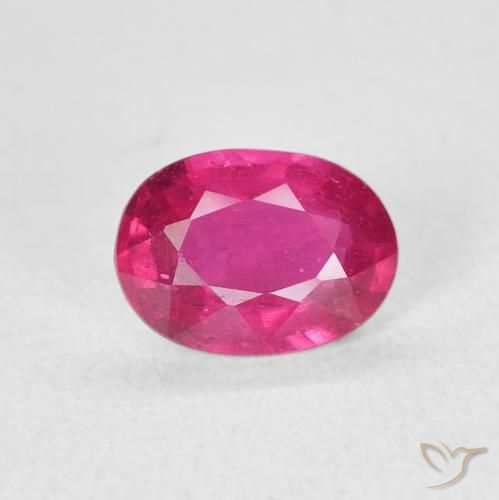 1.35ct Натуральный Светло-красный Рубин, Овал, Чистота VS