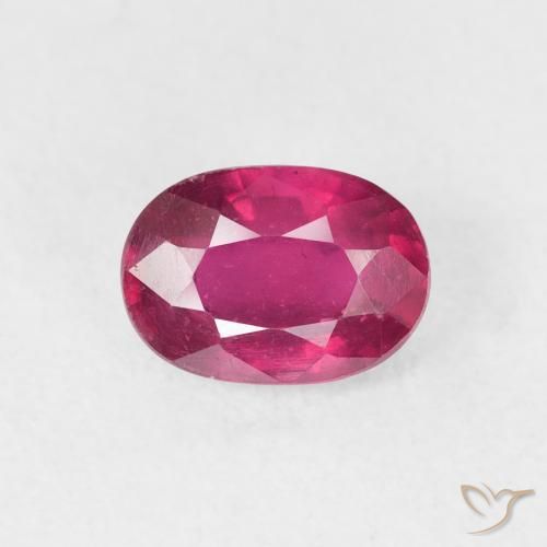 1.32ct Натуральный Розовато-красный Рубин, Овал, Чистота VS