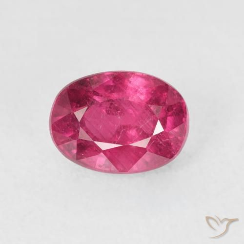 1.59ct Натуральный Темно-розовый Рубин, Овал, Чистота VS