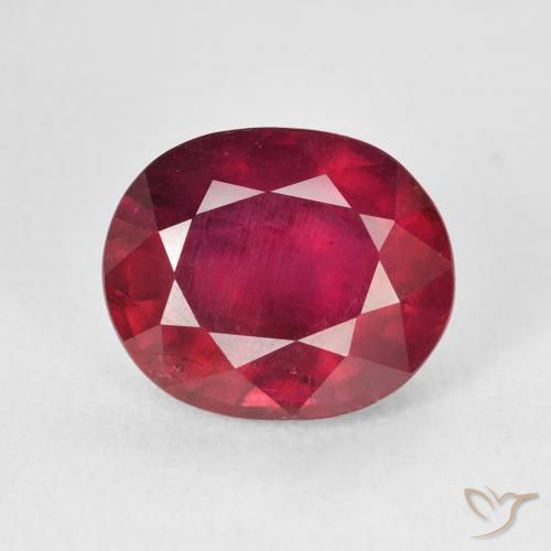 7.45ct Натуральный Medium Dark-Red Рубин, Овал, Чистота VS
