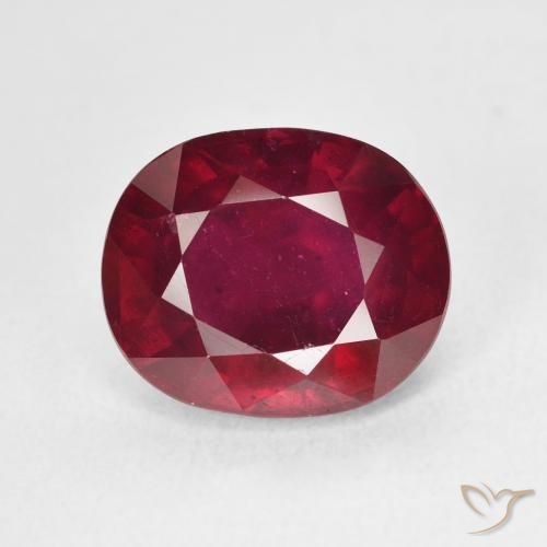 7.67ct Натуральный Кроваво красный Рубин, Овал, Чистота VS