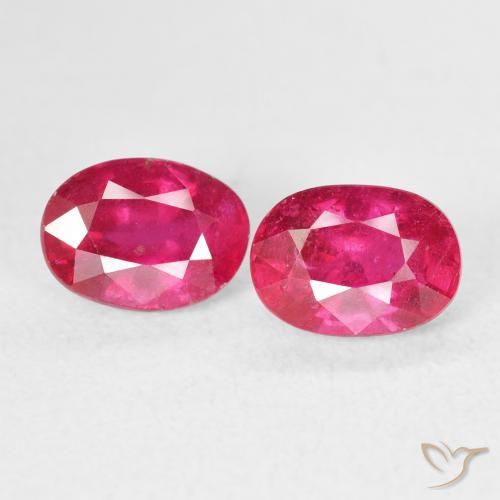 2.82ctw Натуральный Medium Dark-Pink Рубин, Овал, Чистота VS