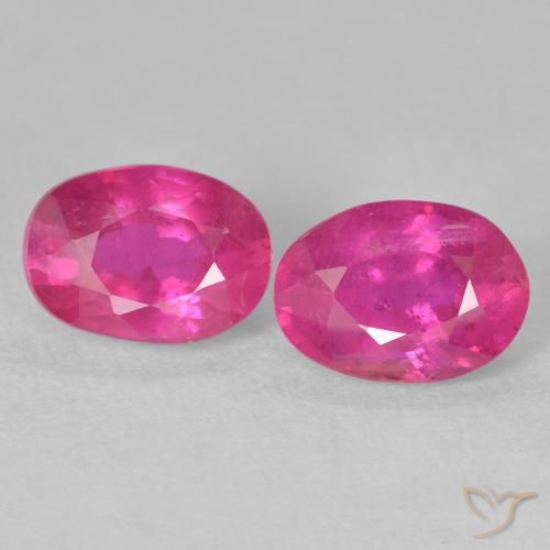 3.70ctw Натуральный Medium Dark-Pink Рубин, Овал, VS-SI