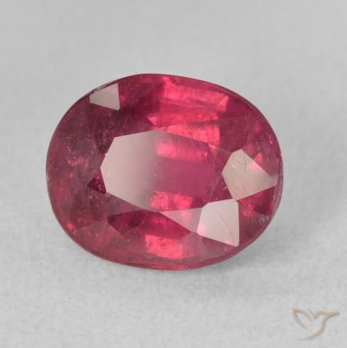 3.58ct Натуральный Темно-красный Рубин, Овал, VS-SI