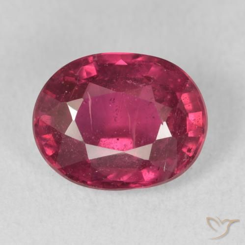 3.41ct Натуральный Красновато-розовый Рубин, Овал, VS-SI