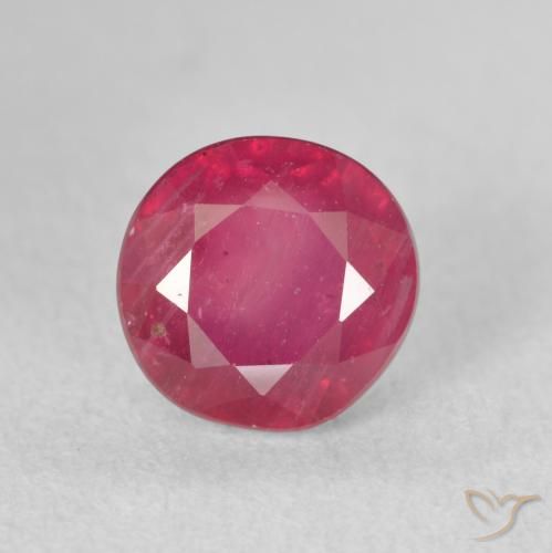 2.62ct Натуральный Розовато-красный Рубин, Круглый, VS-SI
