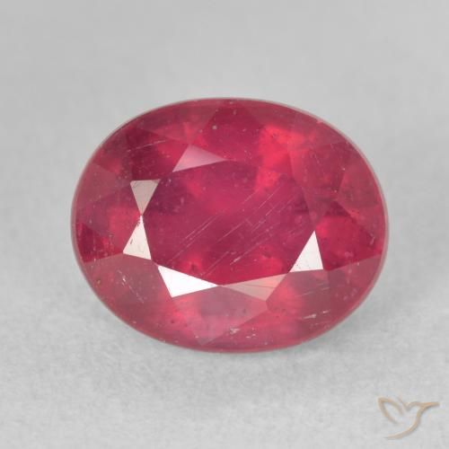 4.15ct Натуральный Розовато-красный Рубин, Овал, VS-SI