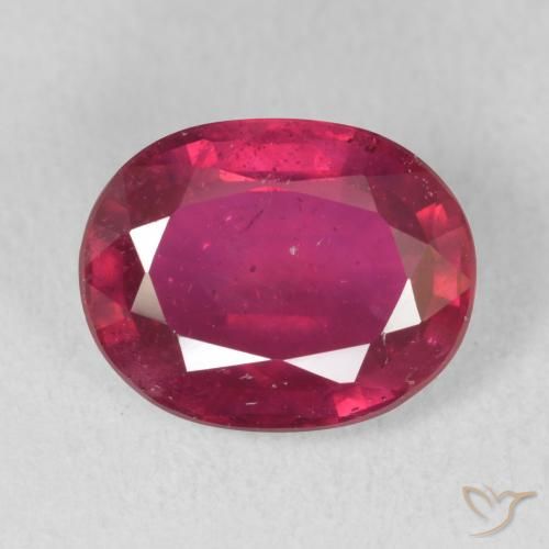 3.29ct Натуральный Розовато-красный Рубин, Овал, VS-SI