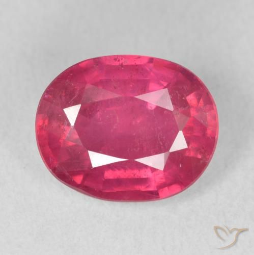 3.40ct Натуральный Розовато-красный Рубин, Овал, VS-SI