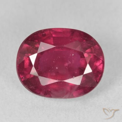 4.20ct Натуральный Розовато-красный Рубин, Овал, VS-SI
