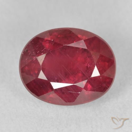4.75ct Натуральный Глубокий малиновый Рубин, Овал, VS-SI