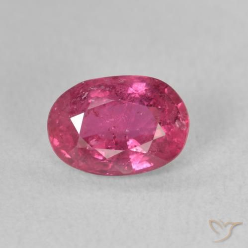 1.72ct Натуральный Ярко-розовый Рубин, Овал, VS-SI
