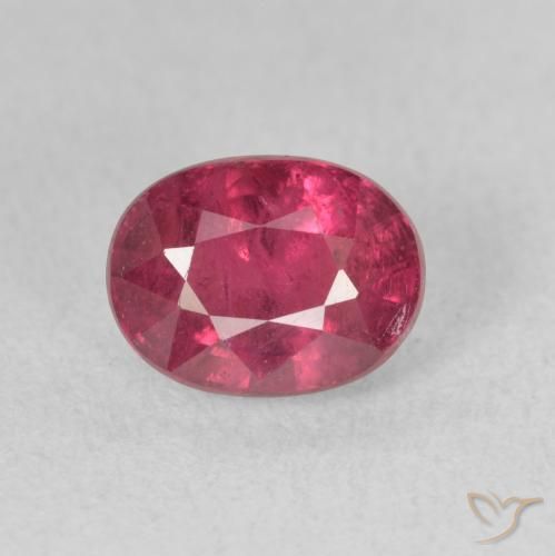 2.28ct Натуральный Красновато-розовый Рубин, Овал, VS-SI