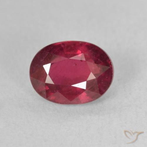 1.96ct Натуральный Темно-красный Рубин, Овал, VS-SI