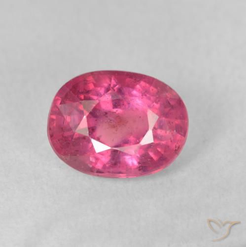 2.09ct Натуральный Темно-розовый Рубин, Овал, VS-SI
