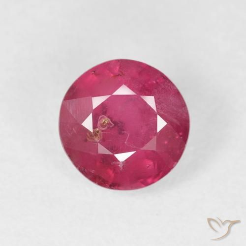 1.80ct Натуральный Розовато-красный Рубин, Круглый, SI