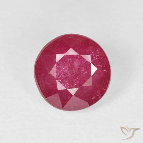 2.15ct Натуральный Джем Красный Рубин, Круглый, VS-SI