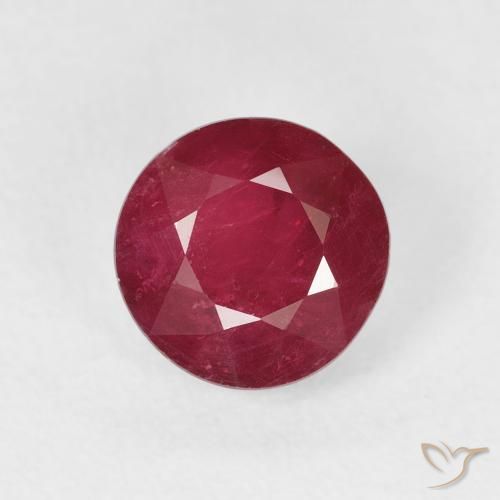 1.94ct Натуральный Глубокий малиновый Рубин, Круглый, VS-SI