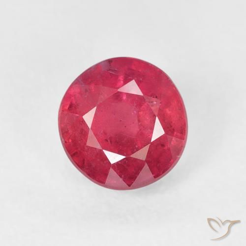 1.35ct Натуральный Розовато-красный Рубин, Круглый, VS-SI