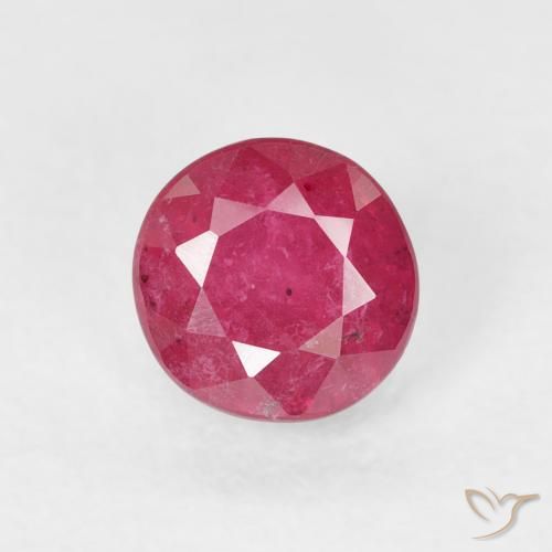 0.80ct Натуральный Красновато-розовый Рубин, Круглый, VS-SI