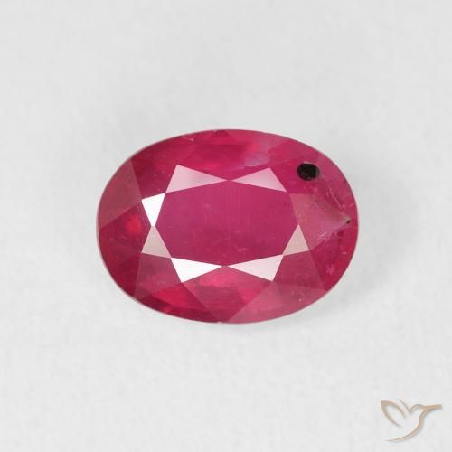 1.49ct Натуральный Розовато-красный Рубин, Овал, VS-SI