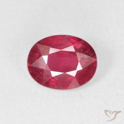 1.70ct Натуральный Средний красный Рубин, Овал, VS-SI