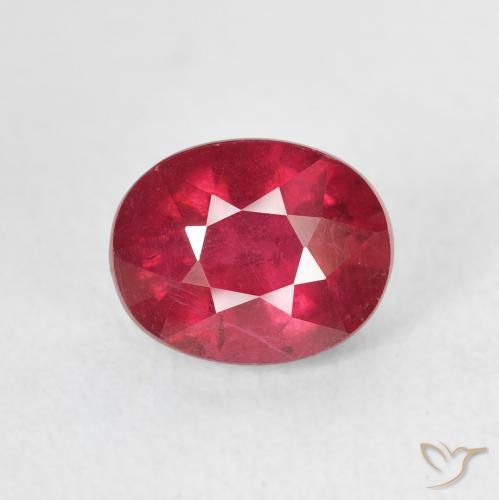 2.45ct Натуральный Средний красный Рубин, Овал, VS-SI