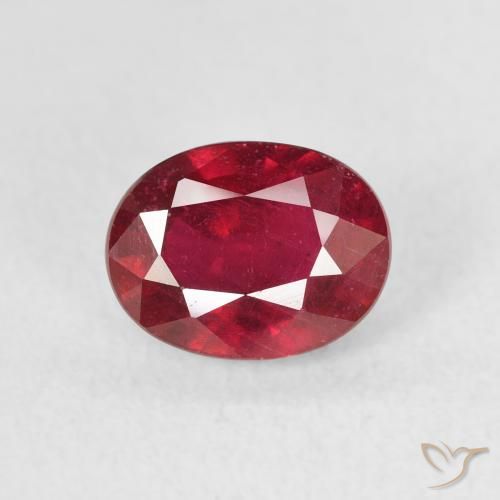 2.08ct Натуральный Темно-красный Рубин, Овал, VS-SI