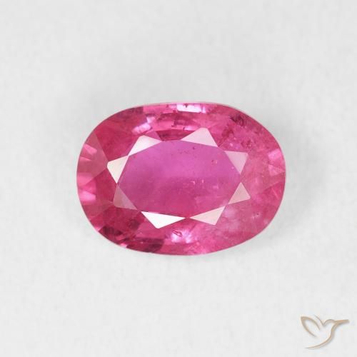 1.47ct Натуральный Ярко-розовый Рубин, Овал, VS-SI