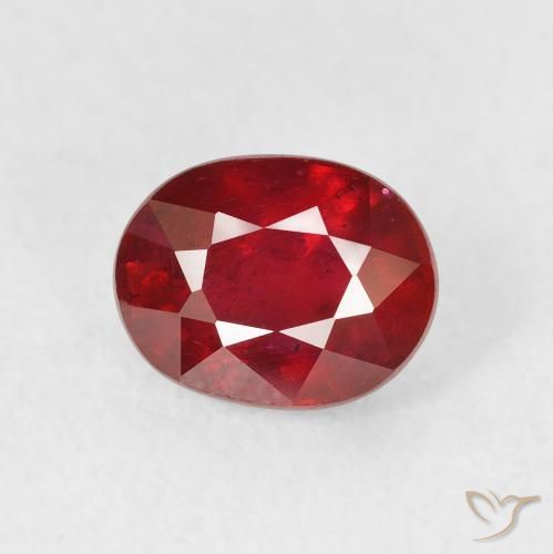 2.09ct Натуральный Темно-красный Рубин, Овал, Чистота VS