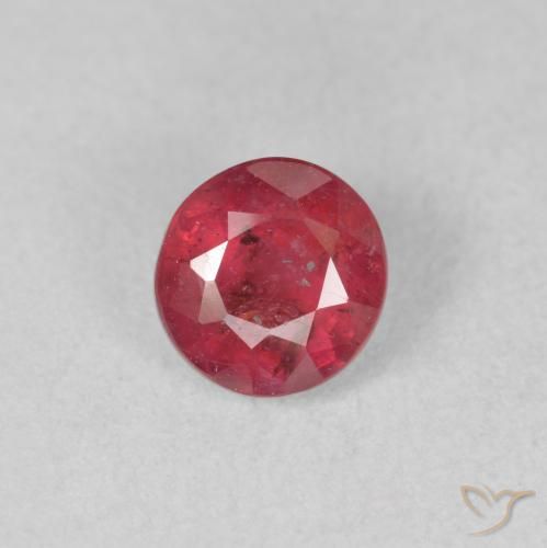 1.45ct Натуральный Средний красный Рубин, Круглый, VS-SI