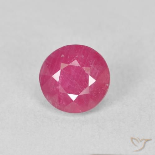 1.79ct Натуральный Средний красный Рубин, Круглый, VS-SI