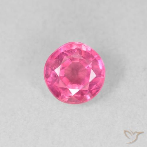 0.82ct Натуральный Средний розовый Рубин, Круглый, VS-SI
