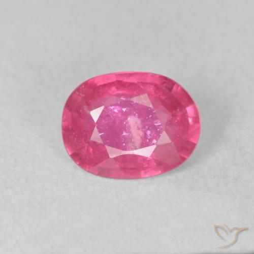 1.47ct Натуральный Темно-пурпурный Рубин, Овал, VS-SI