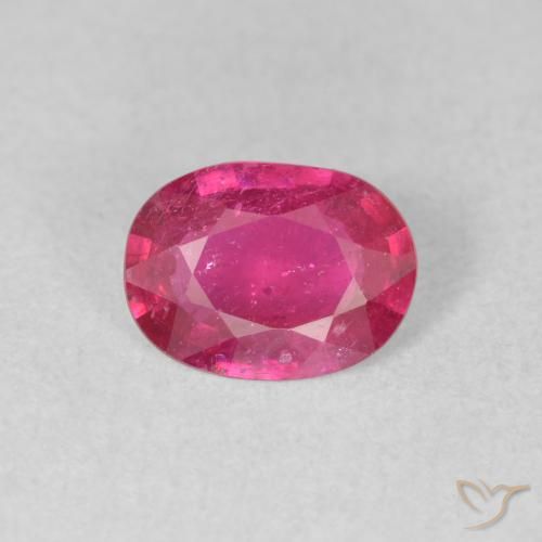 1.23ct Натуральный Красновато-розовый Рубин, Овал, VS-SI