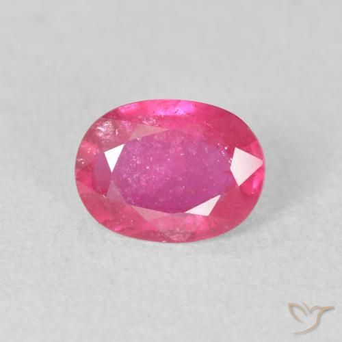1.43ct Натуральный Ярко-розовый Рубин, Овал, VS-SI