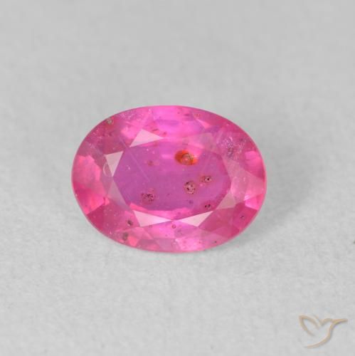 1.45ct Натуральный Ярко-розовый Рубин, Овал, VS-SI
