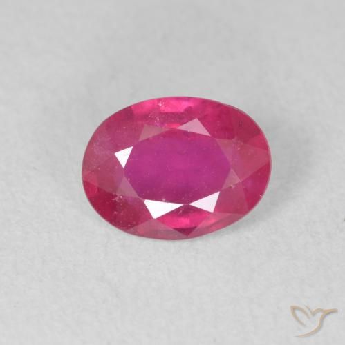 1.33ct Натуральный Красновато-розовый Рубин, Овал, VS-SI