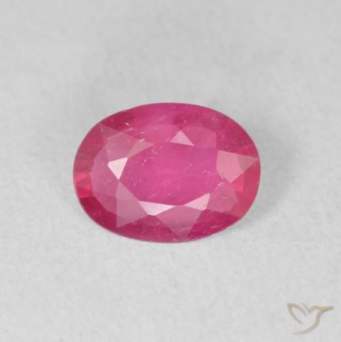 0.93ct Натуральный Красновато-розовый Рубин, Овал, VS-SI