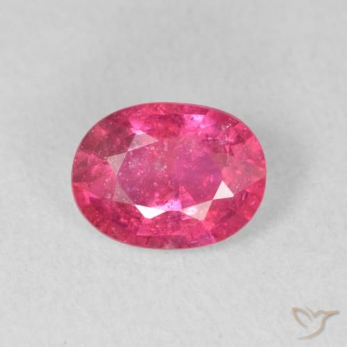 1.63ct Натуральный Розовато-красный Рубин, Овал, SI