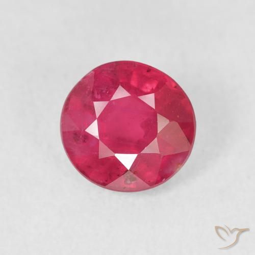 1.48ct Натуральный Красновато-розовый Рубин, Круглый, VS-SI