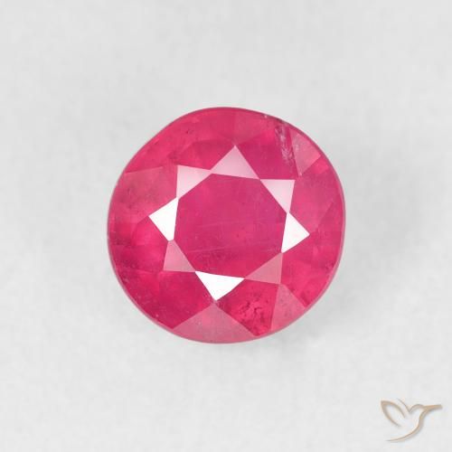 1.54ct Натуральный Ярко-розовый Рубин, Круглый, VS-SI