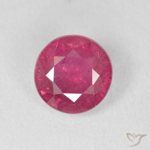 2.18ct Натуральный Средний красный Рубин, Круглый, VS-SI