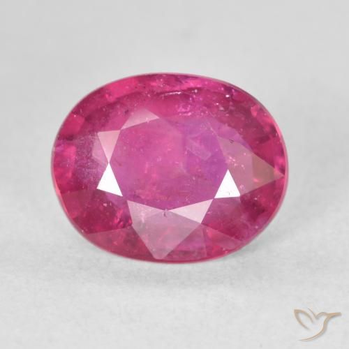3.05ct Натуральный Розовато-красный Рубин, Овал, VS-SI